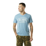 Tee Shirt Bleu clair coupe Regular Col V effet Flammé TYRON | Homme - Vondutch