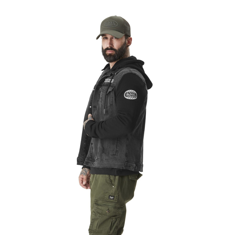 Veste-Jeans-Bi-matire-Homme-