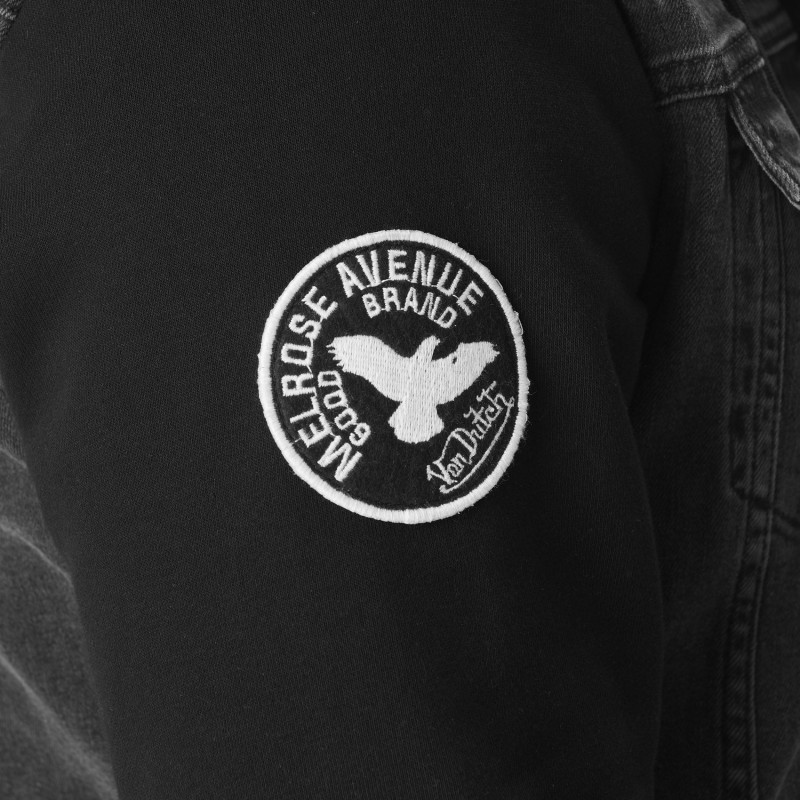 Veste en Jean Bi-matière effet Délavé, Usé Mi saison Noire DUTCH | Homme - Vondutch | Von Dutch