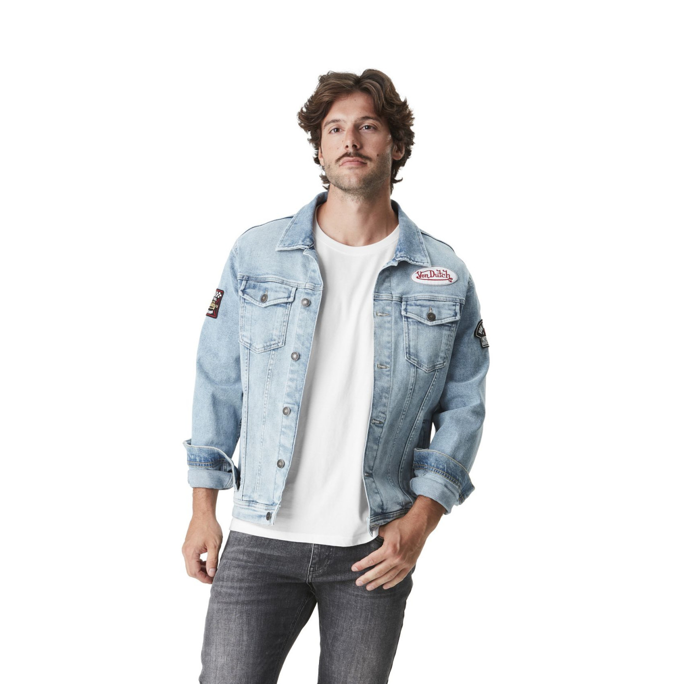 Veste en Jean effet Délavé Mi saison Bleue MAX | Homme - Vondutch