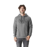 Sweat à Capuche Gris Molletoné BRAND | Homme - Vondutch