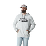 Sweat à Capuche Gris Molletoné LOGAN | Homme - Vondutch