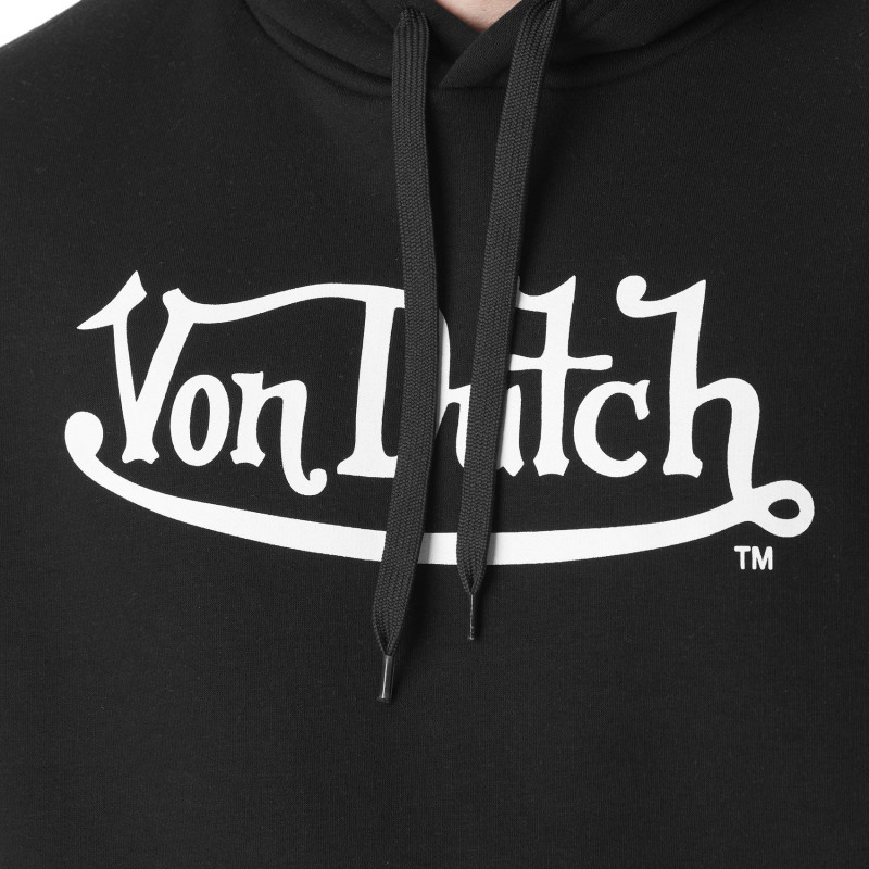 Sweat à Capuche Noir Molletoné LOGAN | Homme - Vondutch | Von Dutch