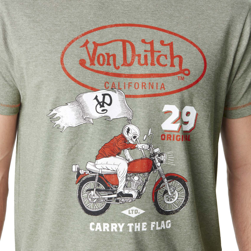 Tee Shirt Vert coupe Régular Col rond FLAG | Homme - Vondutch