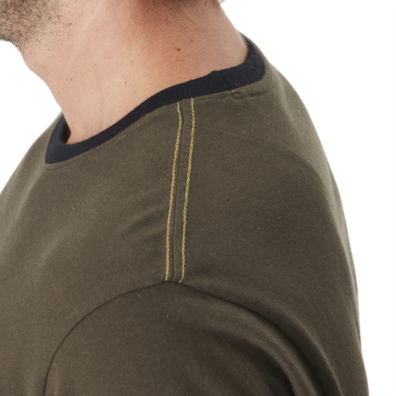 T-shirt homme col rond en jersey avec print et bord constrasté Wrench