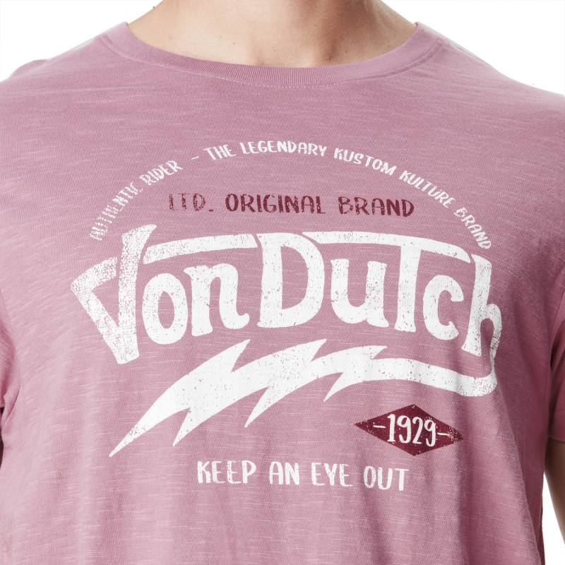 T-shirt homme col rond coton slub avec Logo Keep