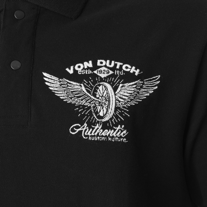 Polo homme avec logo et badges en coton Club