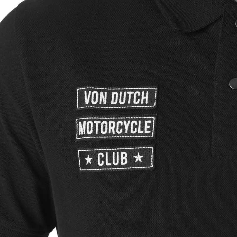 Polo homme avec logo et badges en coton Club