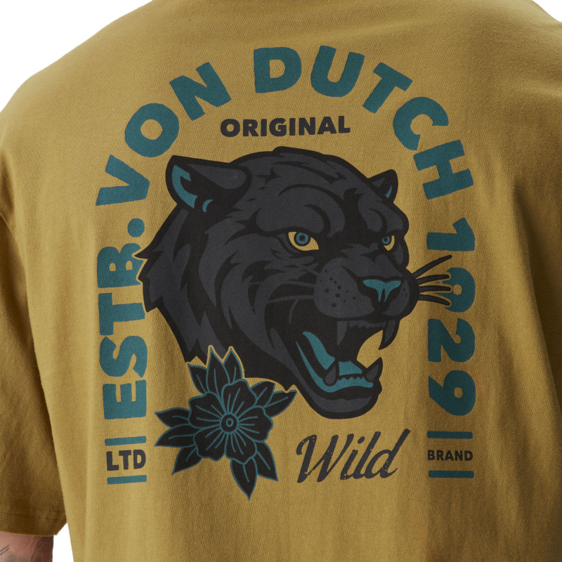 T-shirt homme col rond en jersey relax fit avec print Wild