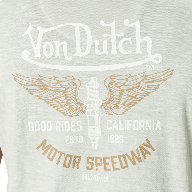Tee Shirt Gris coupe Regular Col V SPEED | Homme - Vondutch