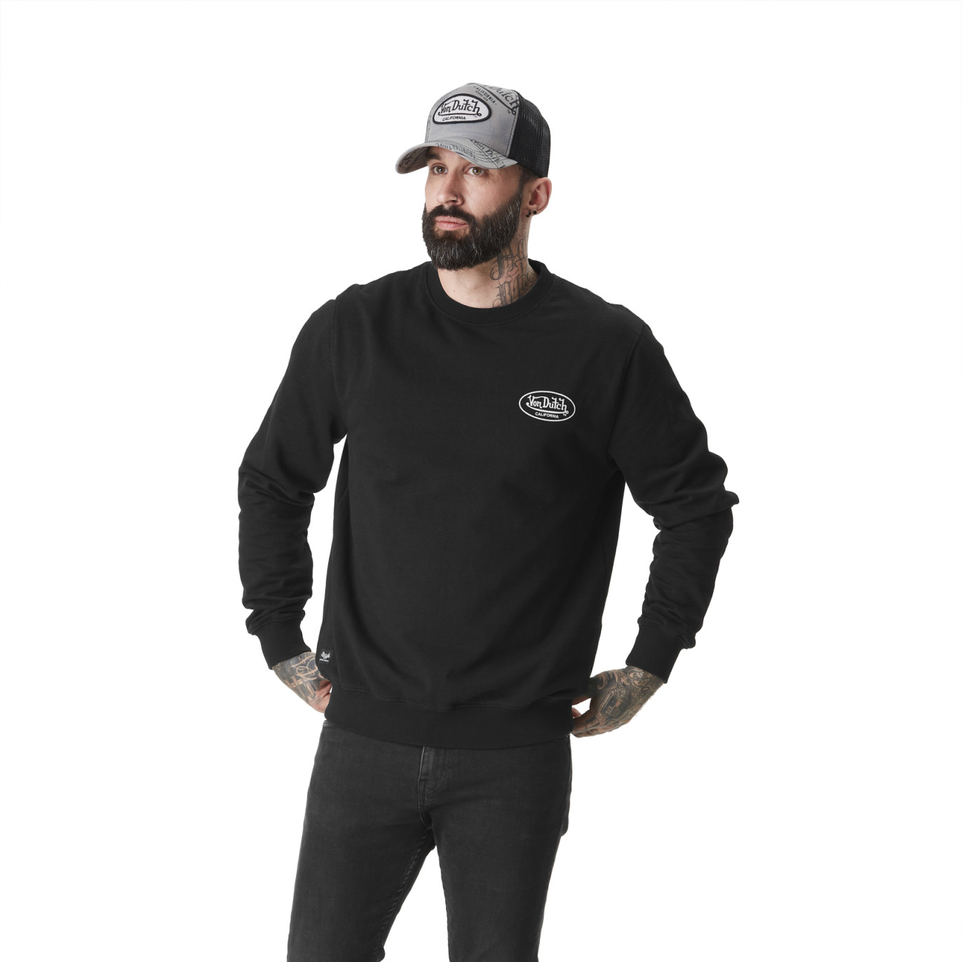 Sweat Sans capuche Noir PANTER | Homme - Vondutch