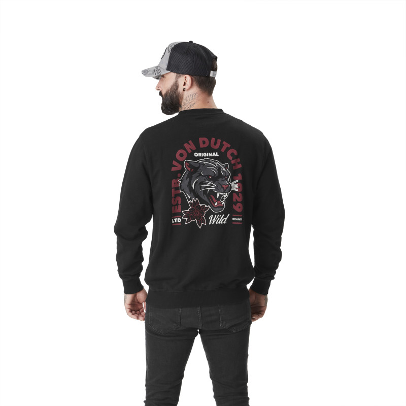 Sweat Sans capuche Noir PANTER | Homme - Vondutch
