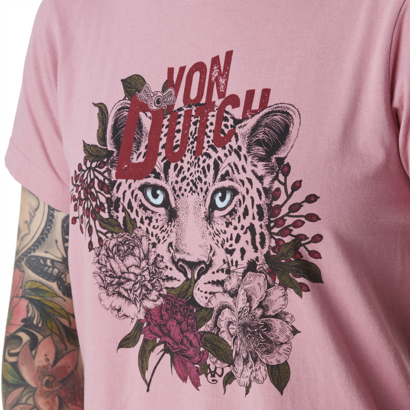 T-shirt femme à col rond et print devant Jaguar