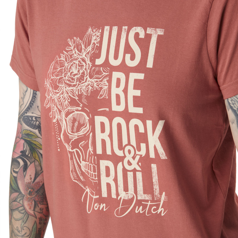 Tee Shirt Orange coupe Régular Col rond ROCK | Femme - Vondutch