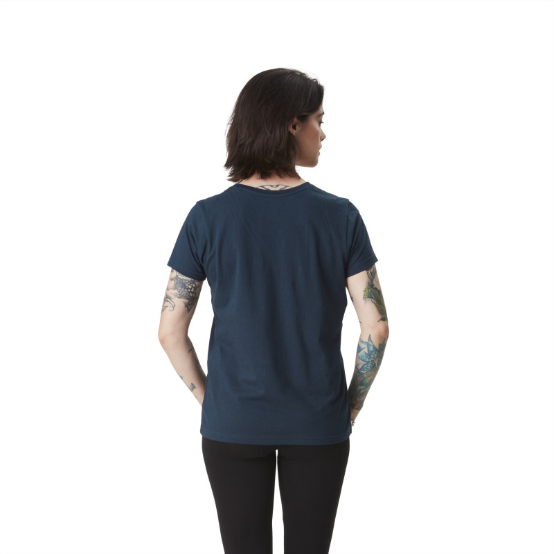 Tee Shirt Bleu coupe Régular Col V RUG | Femme - Vondutch