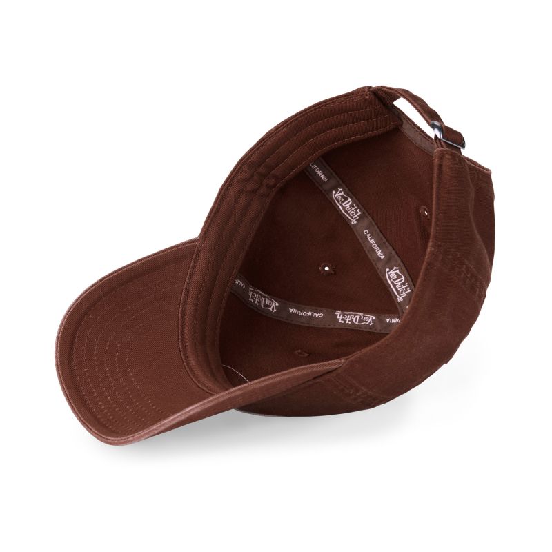 Casquette Vondutch Marron/Beige Dad cap Strapback / Boucle LOG