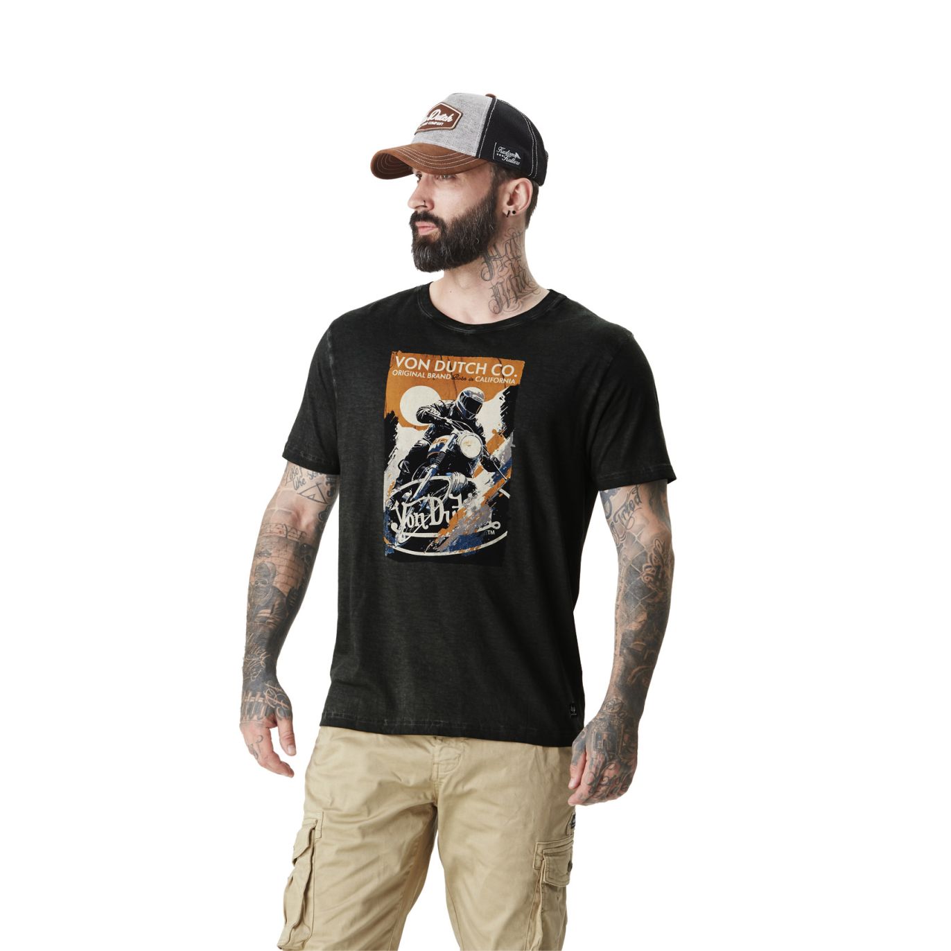 Tee Shirt Noir coupe Régular Col rond POSTER | Homme - Vondutch