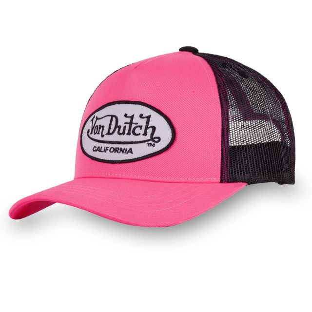 Casquette Vondutch Rose Fluo/Noir Trucker Snapback