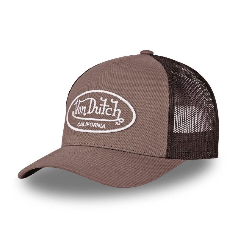 Casquette Vondutch Marron Trucker Strapback / Boucle LOFB