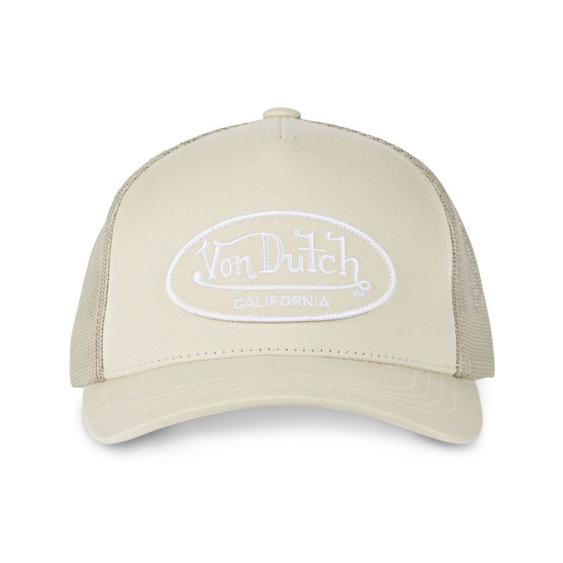 Casquette Vondutch Beige Trucker Strapback / Boucle LOFB