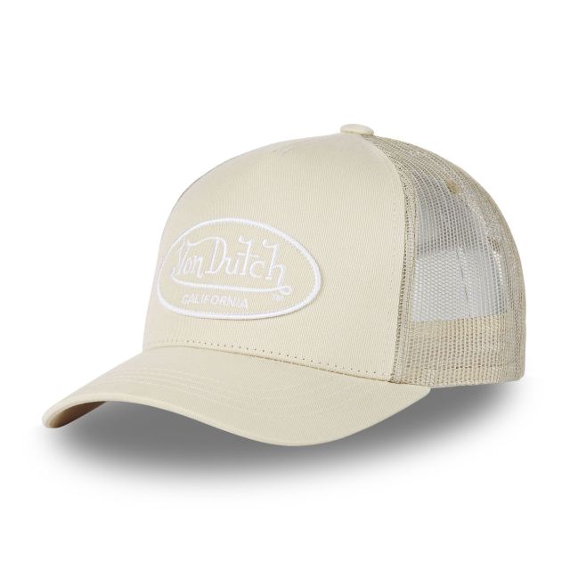 Casquette Vondutch Beige Trucker Strapback / Boucle LOFB