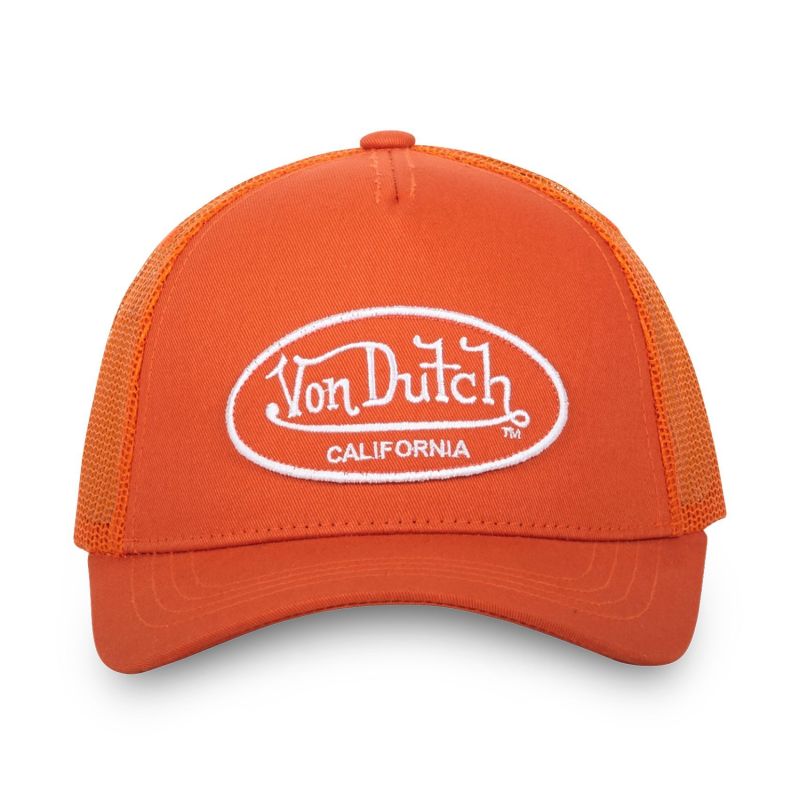 Casquette Vondutch Orange/Blanc Trucker Strapback / Boucle LOFB