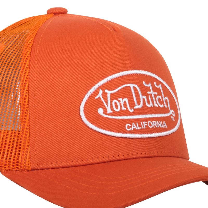 Casquette Vondutch Orange/Blanc Trucker Strapback / Boucle LOFB