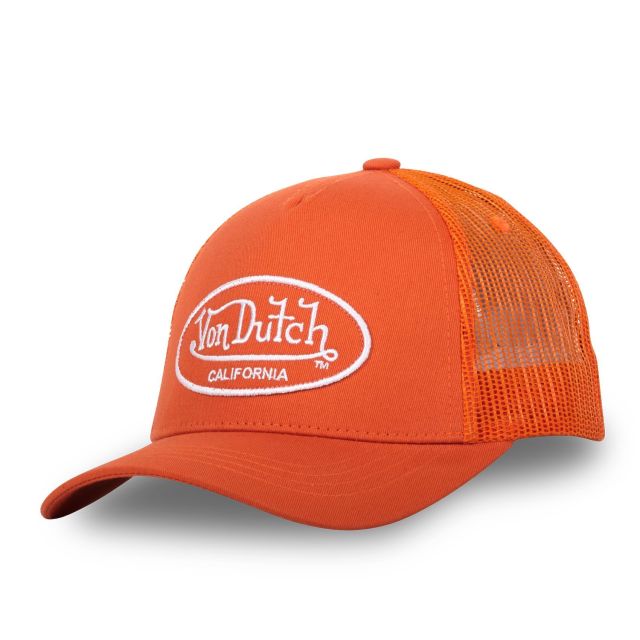 Casquette Vondutch Orange/Blanc Trucker Strapback / Boucle LOFB