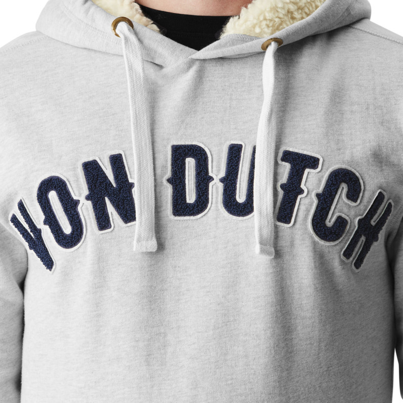 Sweat à Capuche Gris Capuche Sherpa, Molletoné MUST | Homme - Vondutch | Von Dutch
