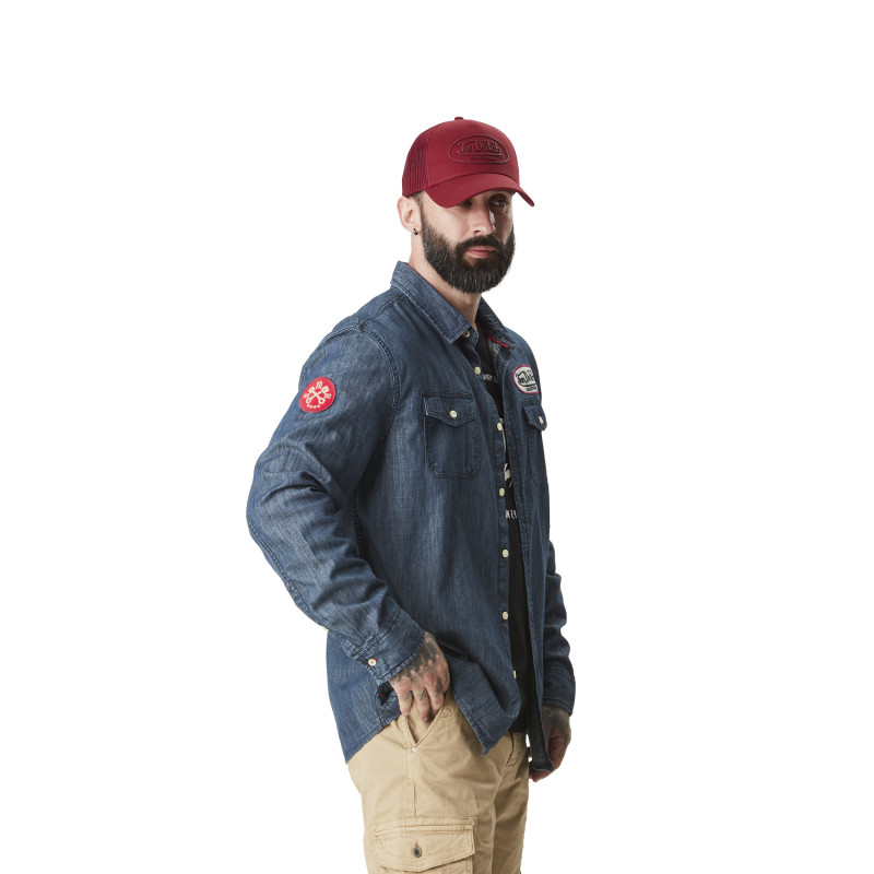 Chemise en Coton Denim coupe Regular Manches longues Bleue CHAMBRAY | Homme - Vondutch