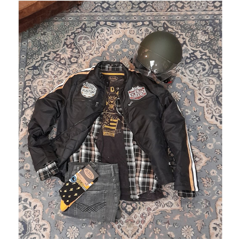 Chemise en Flanelle à carreaux coupe Regular Manches longues Noire TYLER | Homme - Vondutch