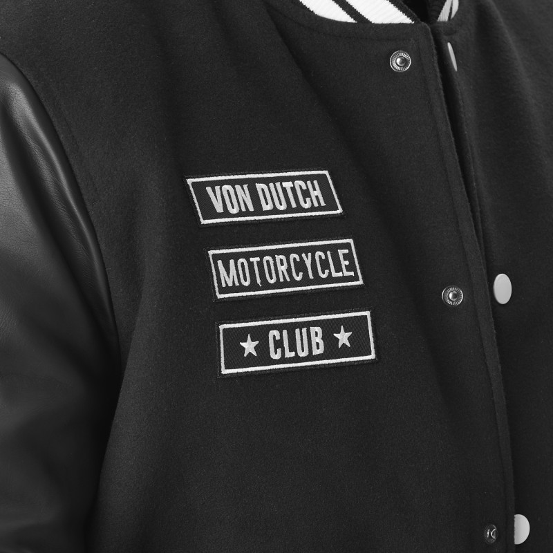 Blouson Teddy Matelassé, Satin Mi saison Noire JAMES | Homme - Vondutch