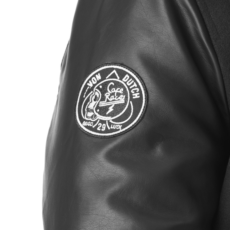 Blouson Teddy Matelassé, Satin Mi saison Noire JAMES | Homme - Vondutch
