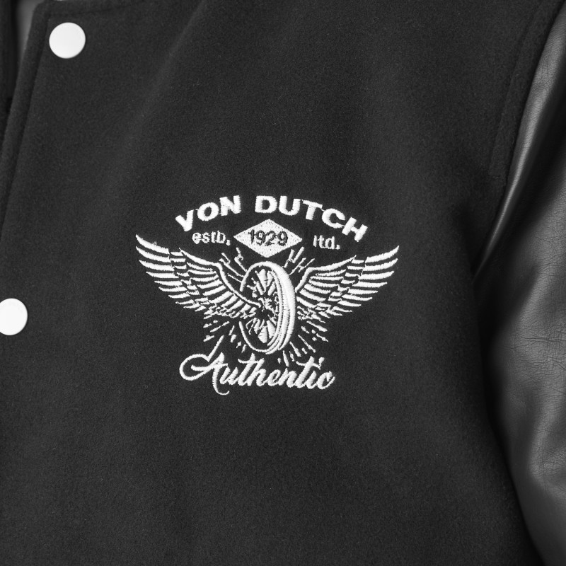 Blouson Teddy Matelassé, Satin Mi saison Noire JAMES | Homme - Vondutch