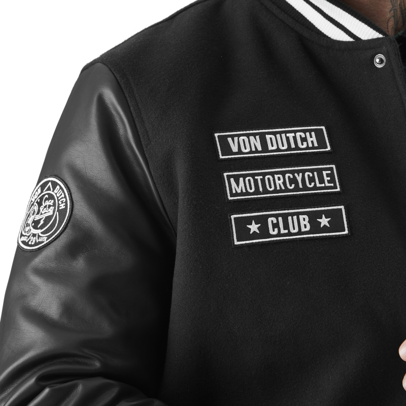Blouson Teddy Matelassé, Satin Mi saison Noire JAMES | Homme - Vondutch