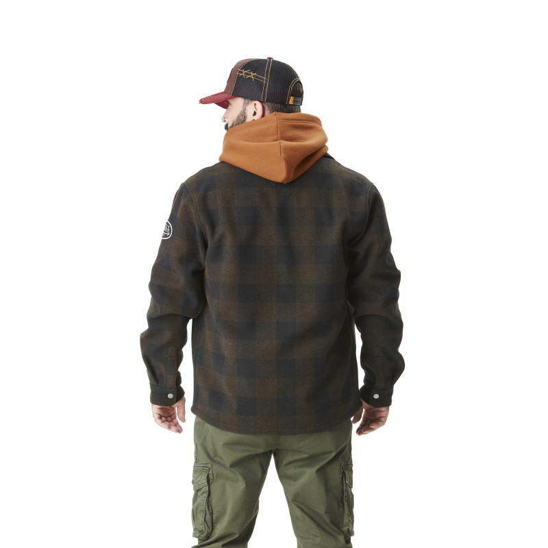 Surchemise à carreaux Polaire Hiver Marron PEPPER | Homme - Vondutch
