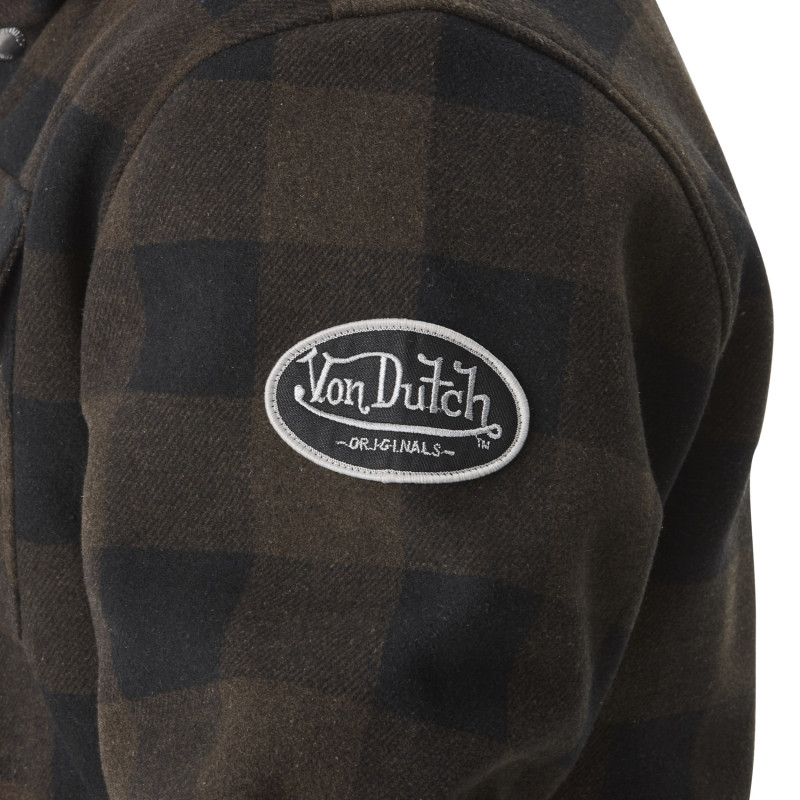 Surchemise à carreaux Polaire Hiver Marron PEPPER | Homme - Vondutch