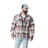 Surchemise à carreaux Polaire Hiver Bleue PEPPER | Homme - Vondutch