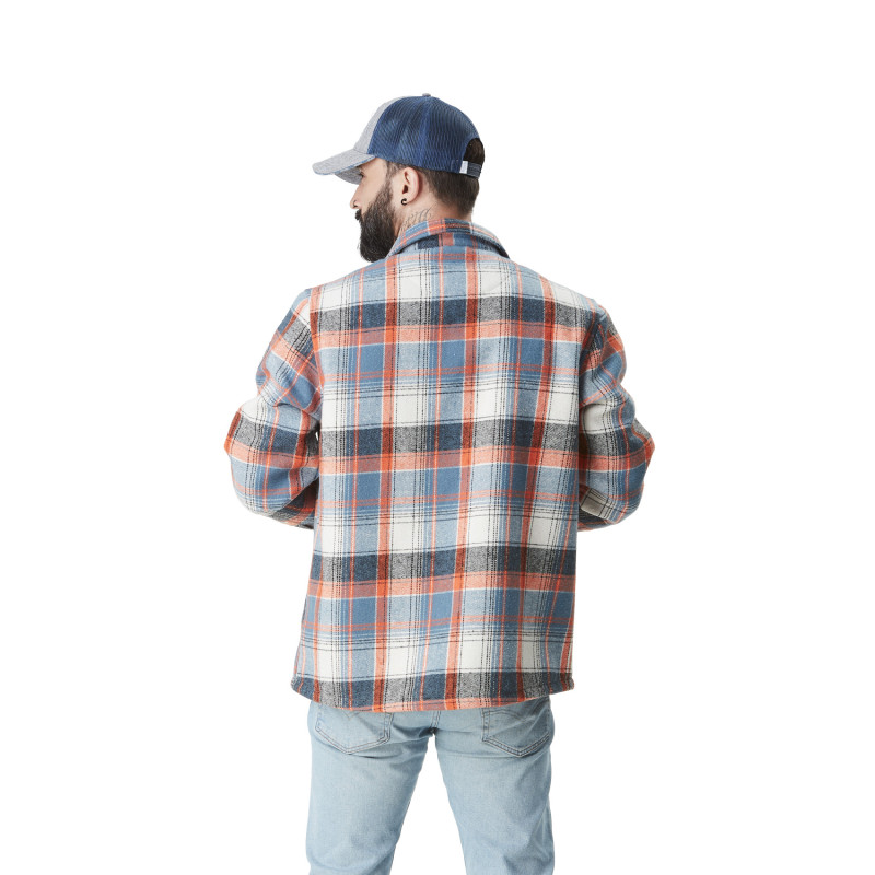 Surchemise à carreaux Polaire Hiver Bleue PEPPER | Homme - Vondutch