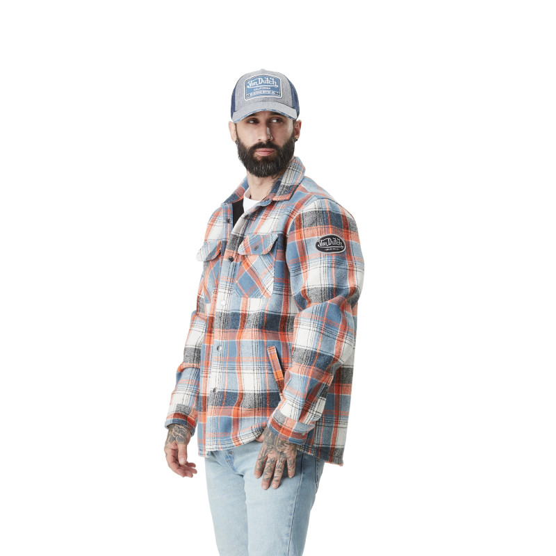 Surchemise à carreaux Polaire Hiver Bleue PEPPER | Homme - Vondutch