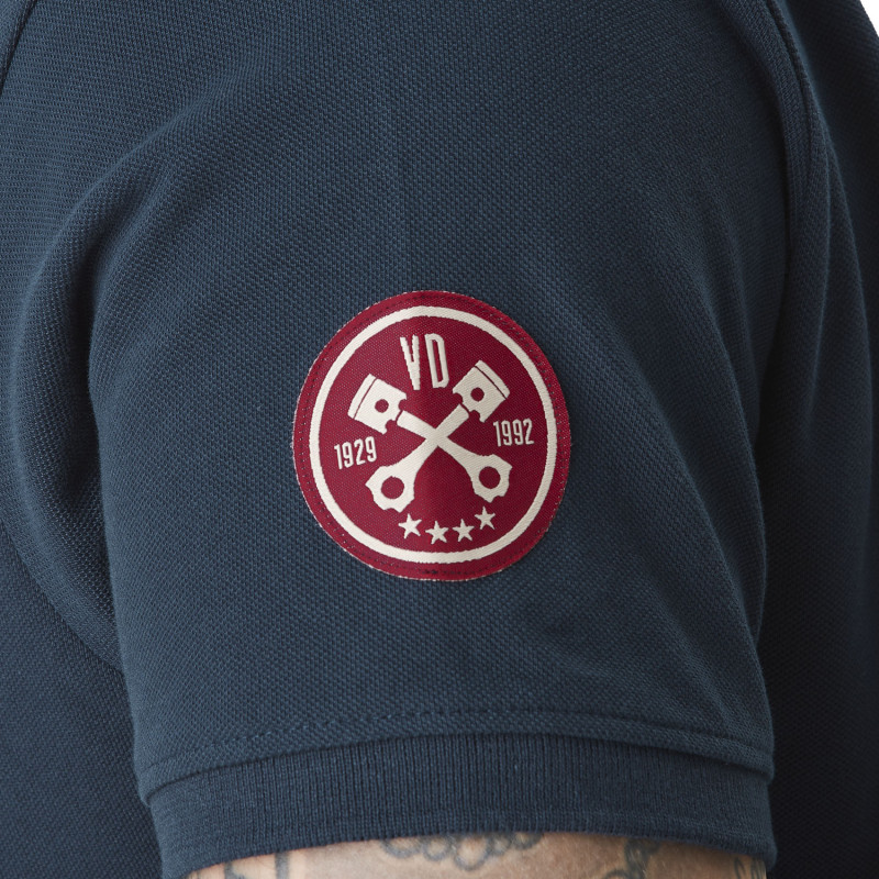 Polo homme avec logo et badges en coton Calif