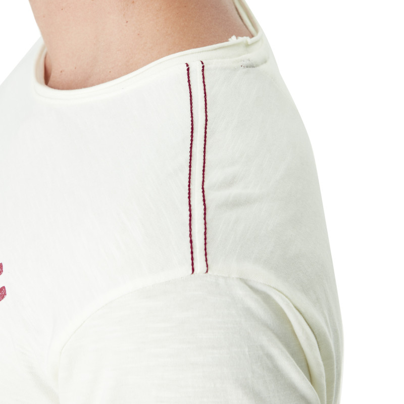 Tee Shirt Blanc coupe Regular Col rond effet Flammé FREE | Homme - Vondutch