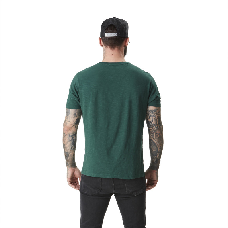 Tee Shirt Vert coupe Regular Col rond effet Flammé RULES | Homme - Vondutch