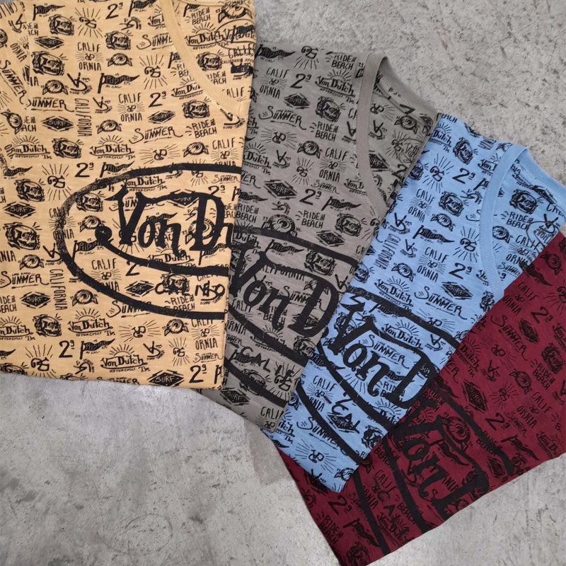 Tee Shirt Bleu coupe Regular Col V TYRON | Homme - Vondutch
