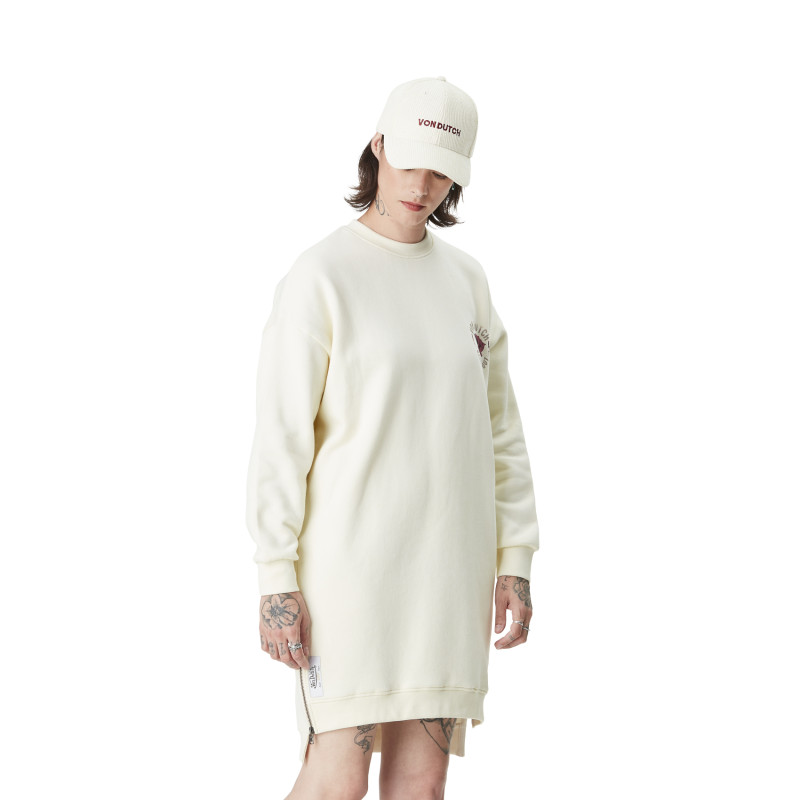 Robe Sweat Beige Hiver coupe Droite Col rond GUN | Femme - Vondutch