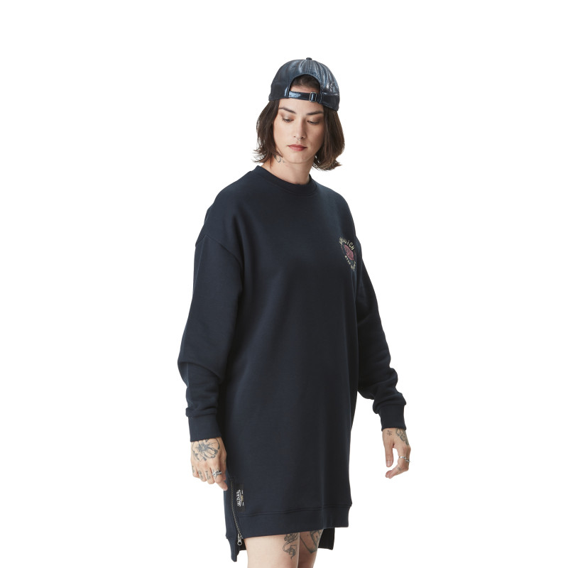 Robe sweat femme avec print et zip sur le côté  Gun