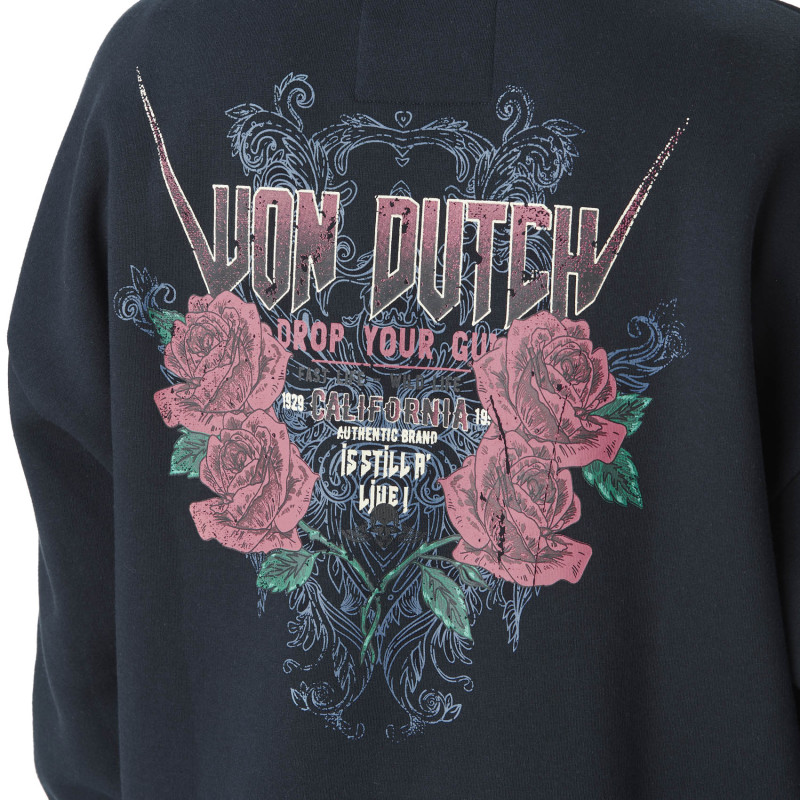 Robe sweat femme avec print et zip sur le côté  Gun