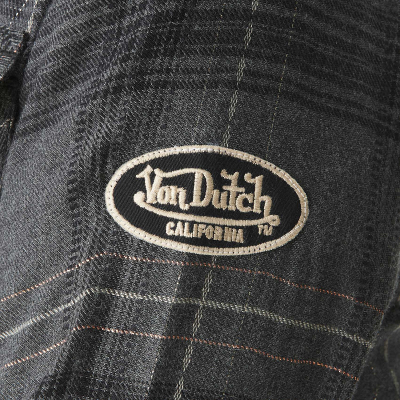 Chemise femme à carreaux tissés avec patch Woven
