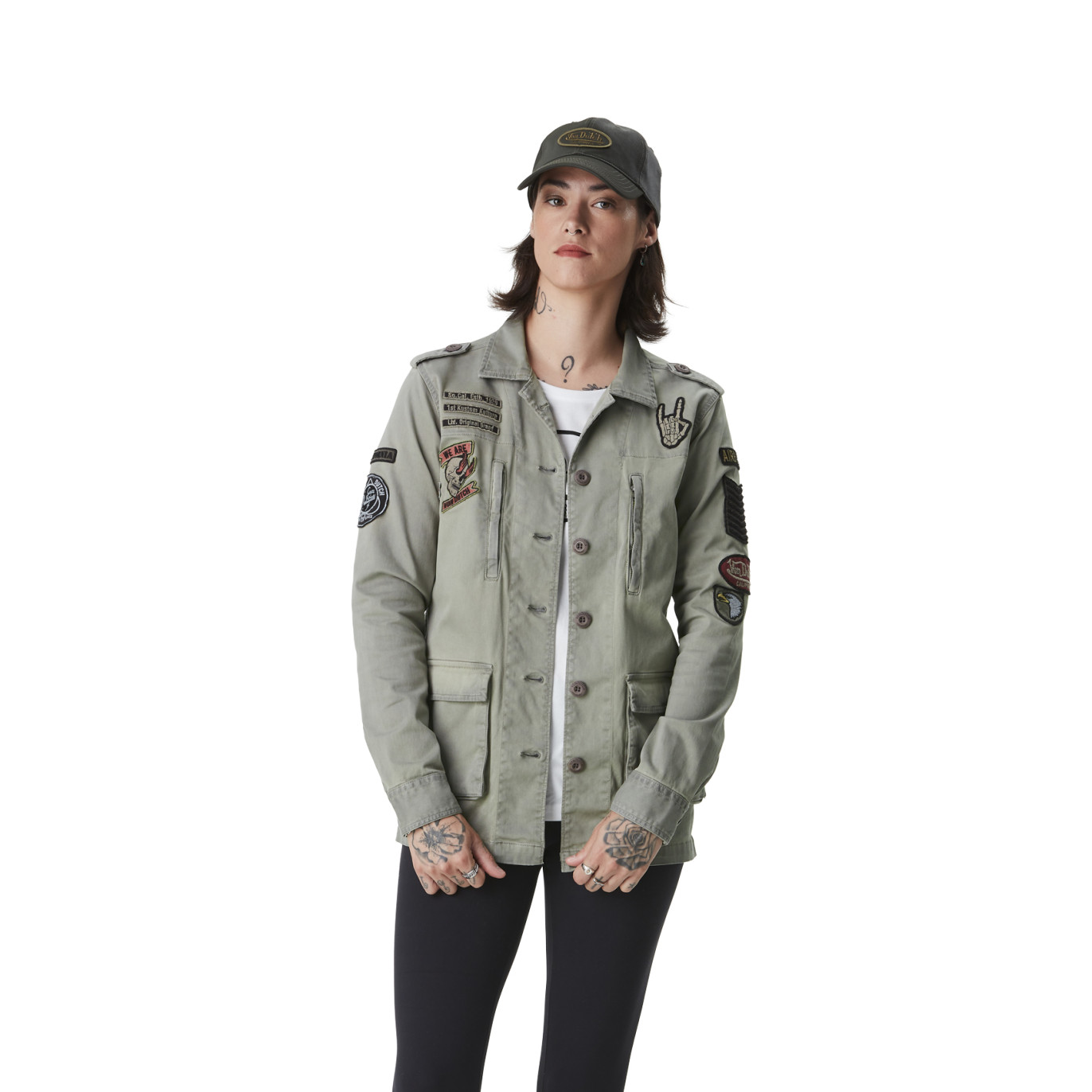 Veste femme militaire avec patch Milly