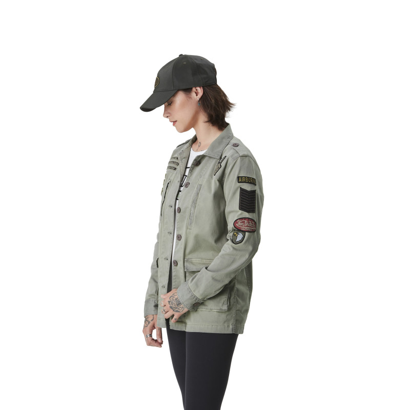 Veste femme militaire avec patch Milly
